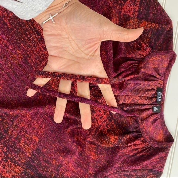 A.n.a Long sleeve sheer tunic blouse Size XS - Picture 11 of 11